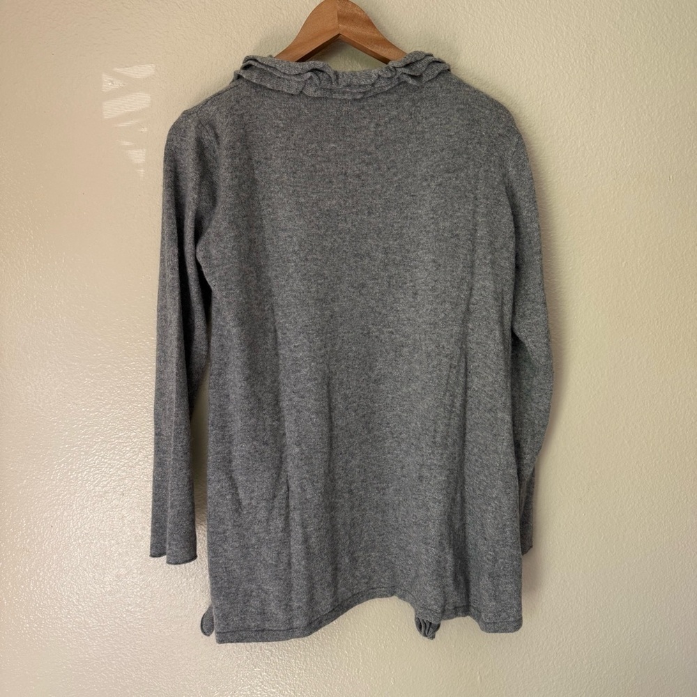 Portolano Gray Ruffled Cardigan - Picture 6 of 6